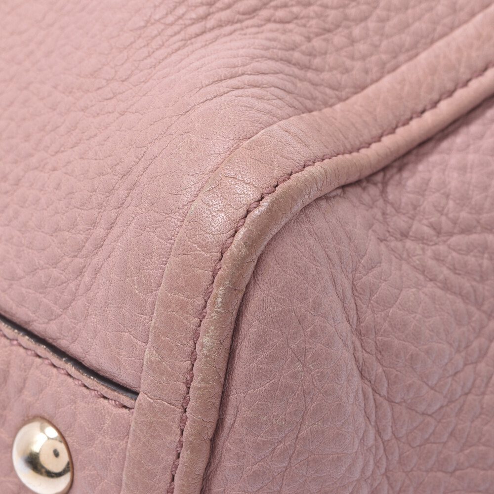 Gucci Pink Beige Calfskin Handbag Soho Bag Tote Tan - Picture 7 of 11